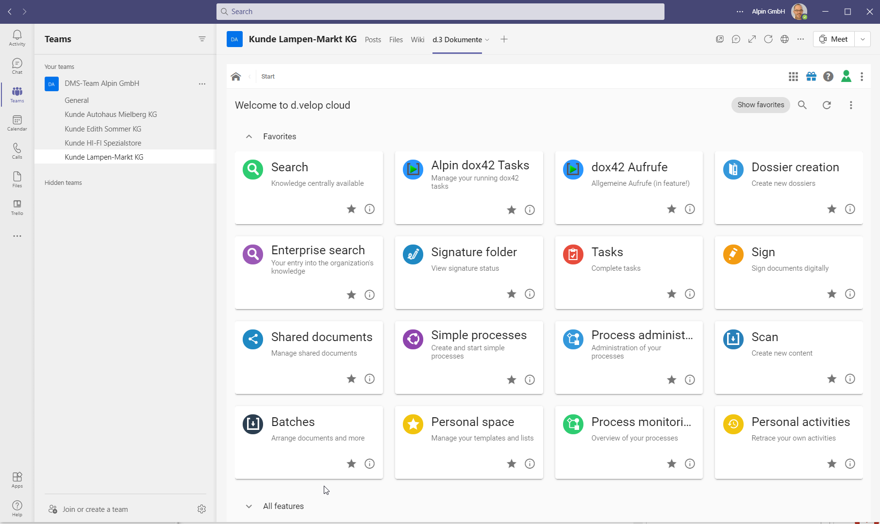 Integrazione Microsoft Teams e d.velop documents